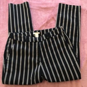 H&M Size 12 💙🤍💙 Navy Blue and White Striped Trousers Like New 🤍💙🤍